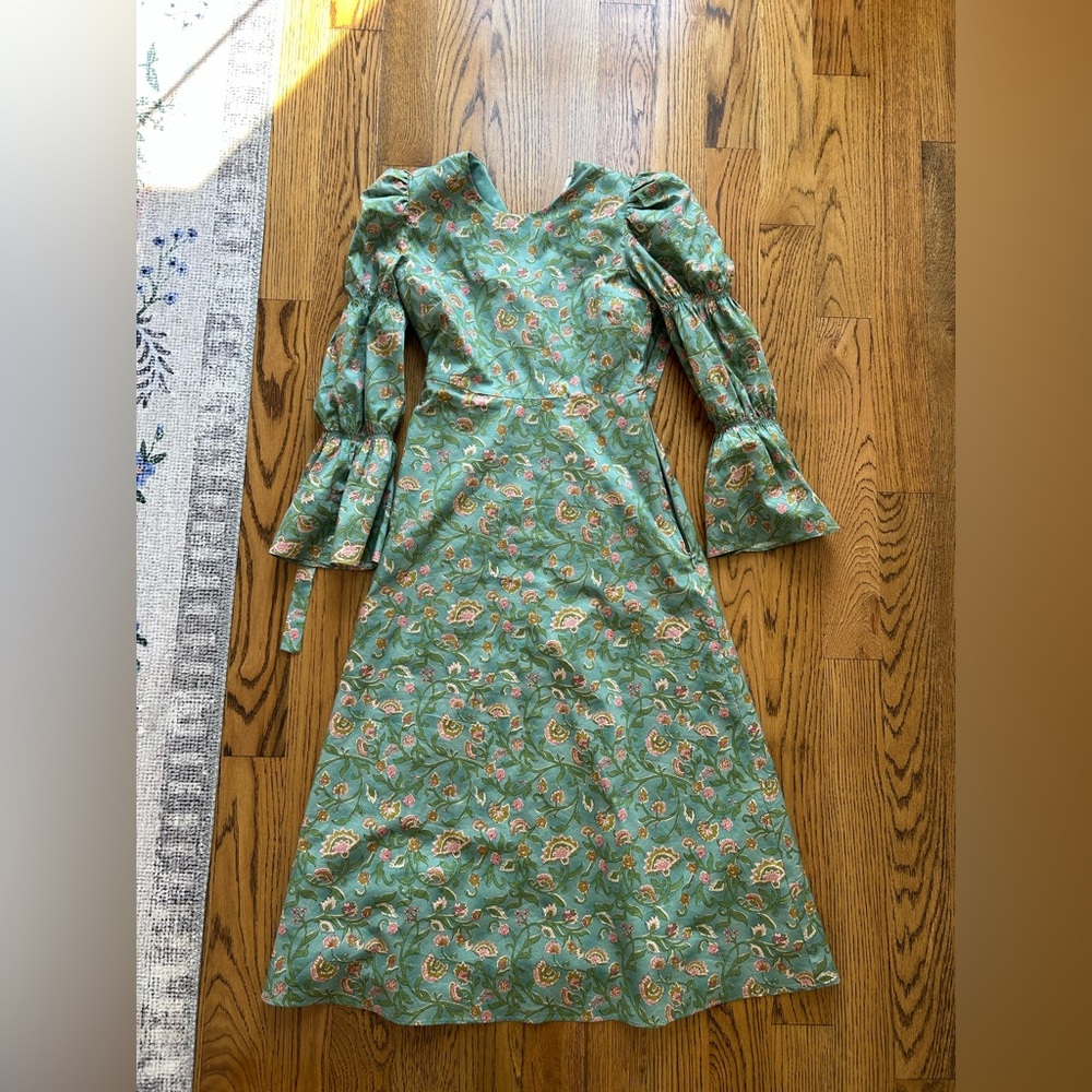 Hyacinth House green floral dress - Size xs
